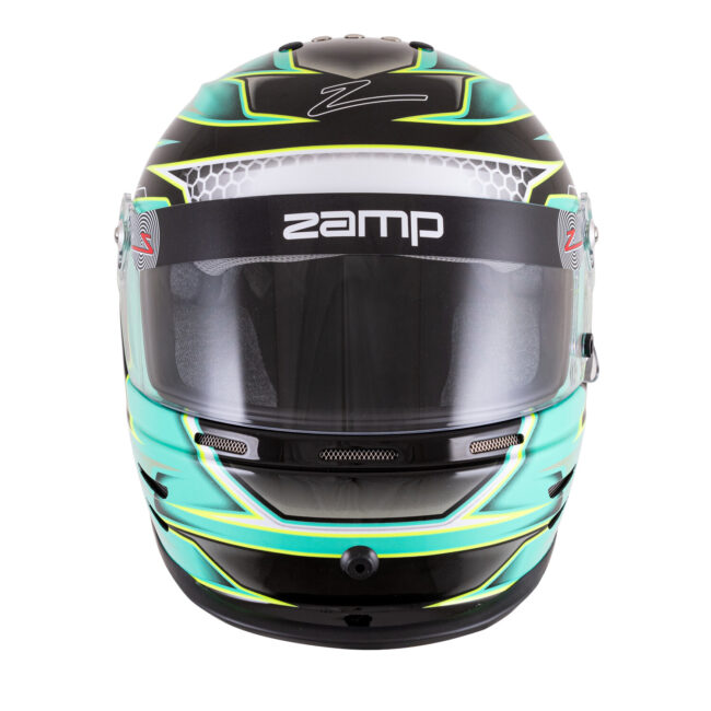 ZAMP Helmet, RZ 42 Youth, Green / Silver - Image 2