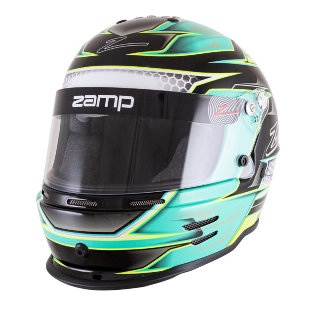 ZAMP Helmet, RZ 42 Youth, Green / Silver4