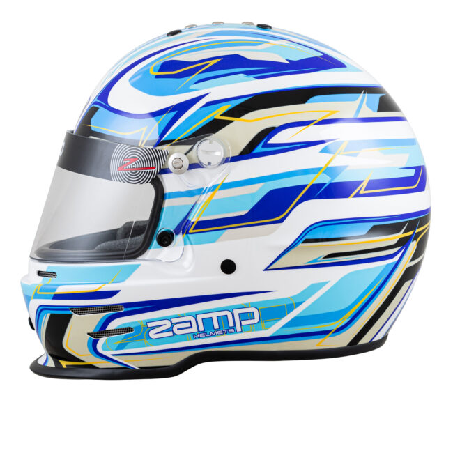 ZAMP Helmet, RZ 42 Youth White / Blue / Light Blue6