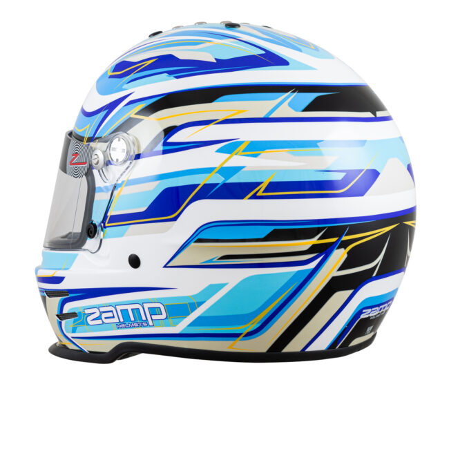 ZAMP Helmet, RZ 42 Youth White / Blue / Light Blue8