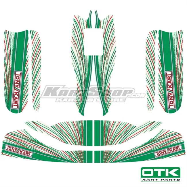 Tonykart Bodywork stickers kit, M6-M10, 2022